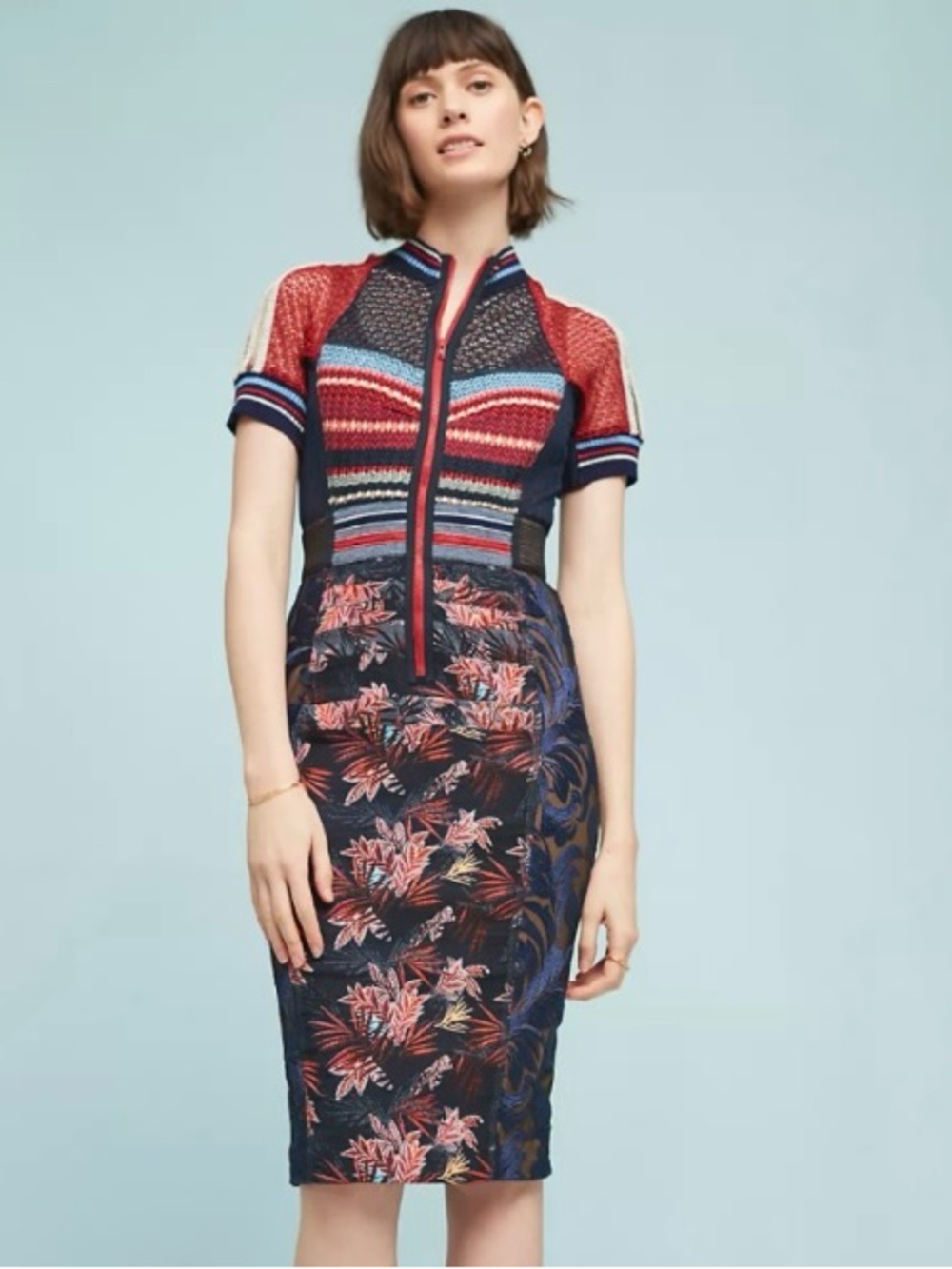 Byron Lars Anthropologie Beauty Mark Jewel Jacquard Dress